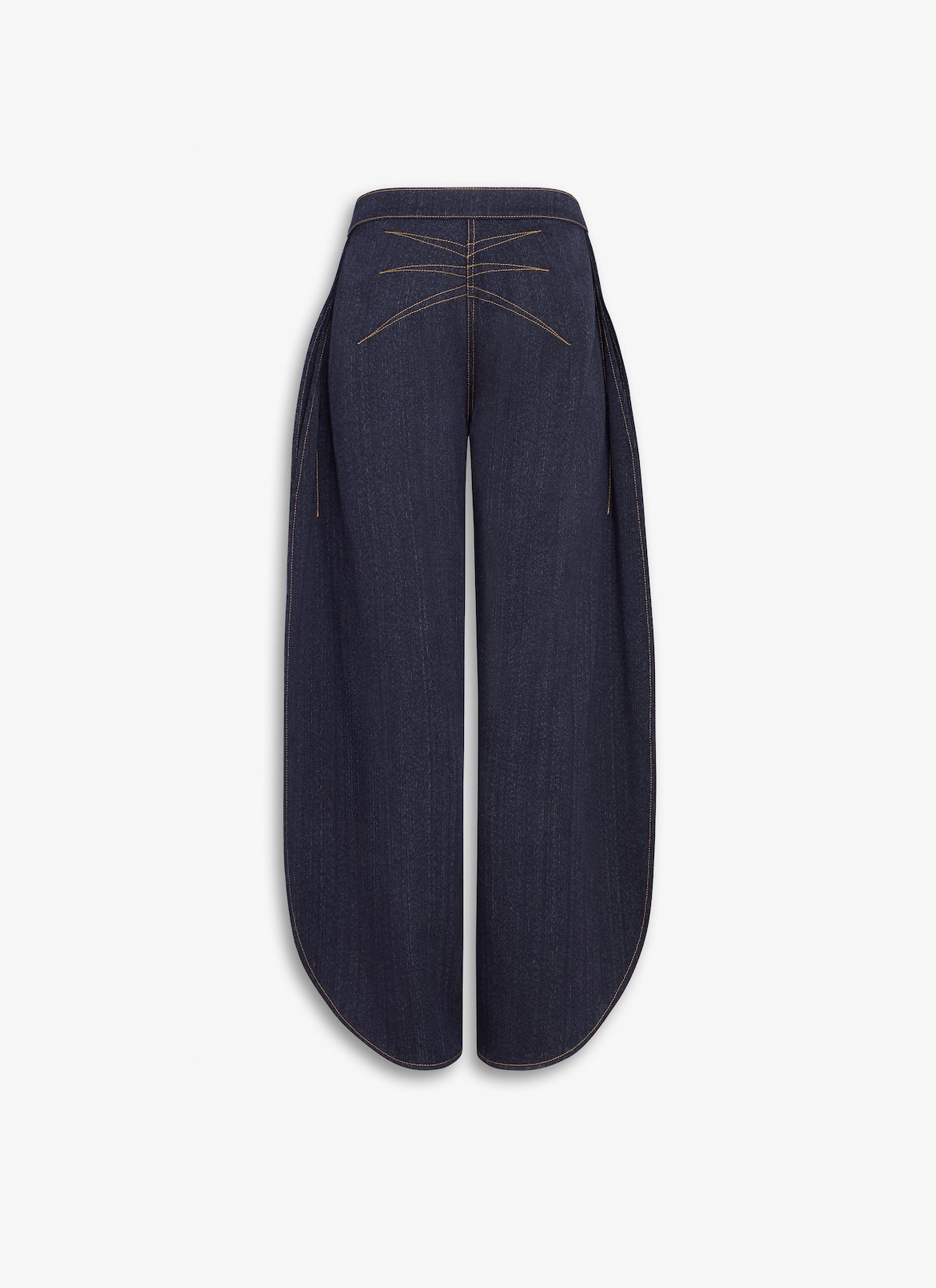 ROUND JEANS IN WOOL DENIM ALAÏA NIGHT BLUE ROUND JEANS IN WOOL DENIM